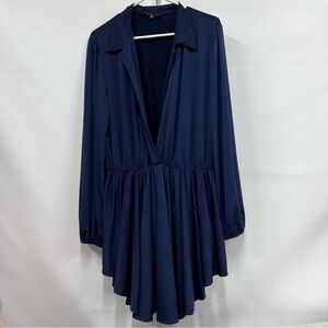 Bodysuit by Impulsive women’s 3x navy blue top missing belt